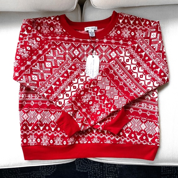 🎁 BETTER TOGETHER RED WHITE CLASSIC SWEATSHIRT & JOGGER LOUNGE SET! - Picture 3 of 13